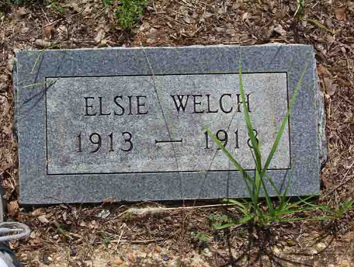 Tombstone of Elsie Welch