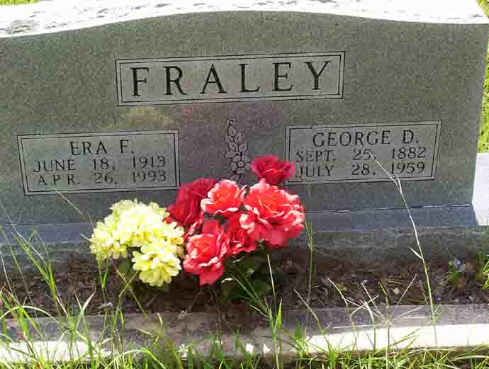 Tombstone of Era F. and George D. Fraley