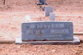 Tombstone of James Alexander and Eliza Jane (Davis) Stevens