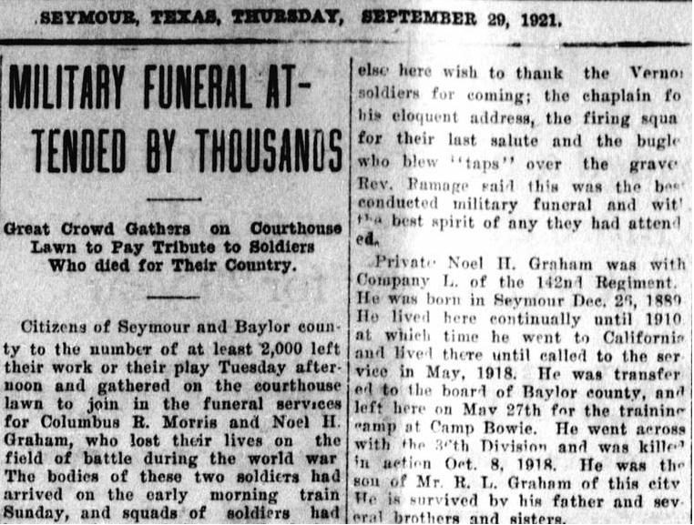 Newspaper clipping, Baylor County, Texas