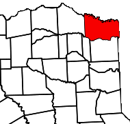 location map of Bowie County, Texas