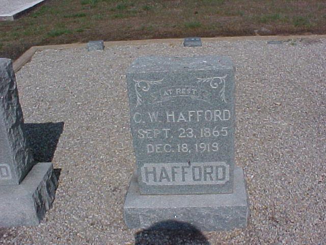 Tombstone of C. W. Hafford