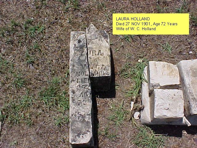 Tombstone of Laura Holland