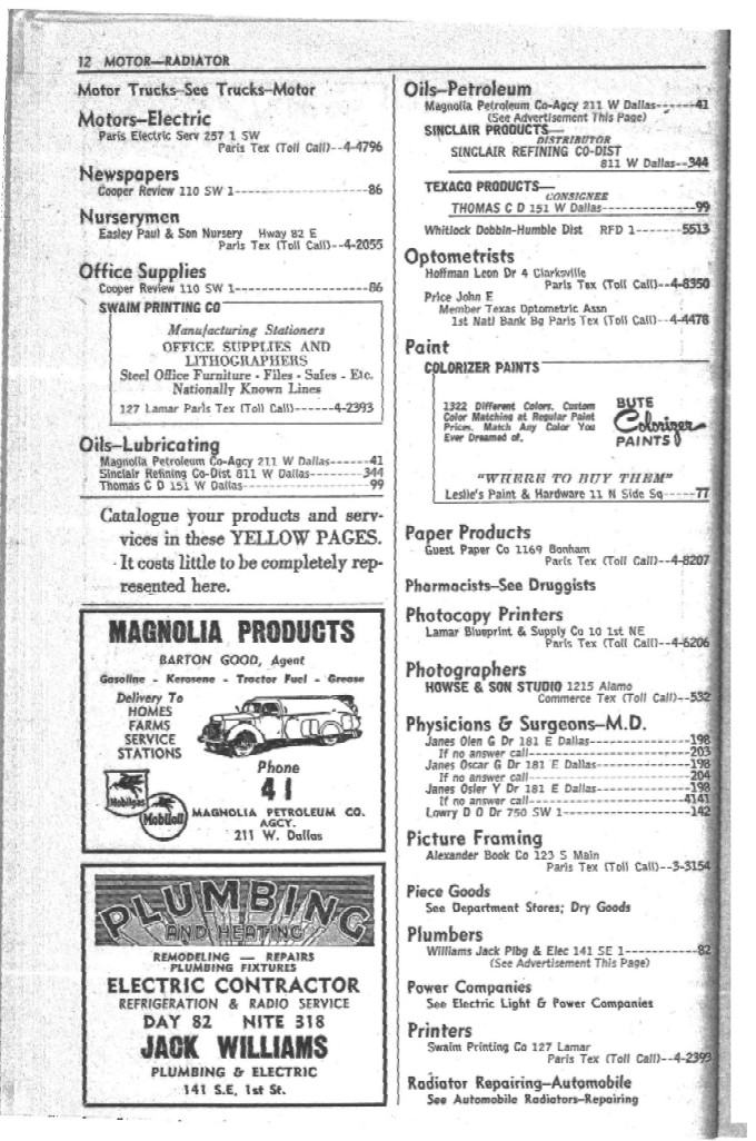 Yellow Pages Motor-Radiator