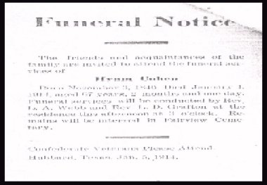 Funeral Notice