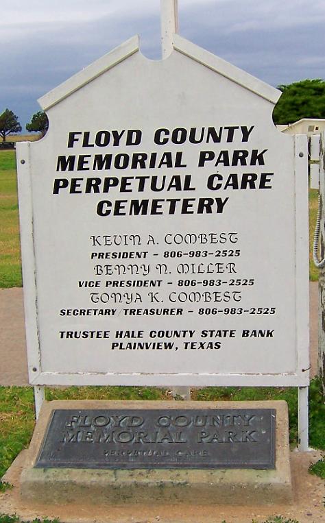 Floyd County Memorial Park Cemetery, Floyd County, Texas