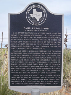 Historical Marker: Camp Resolution of the Texan Santa Fe Expedition, Floyd County, Texas