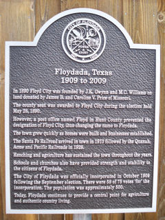 Historical Marker: Floydada, Floyd County, Texas