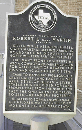 Robert E 'Bob' Martin, Hansford County, Texas