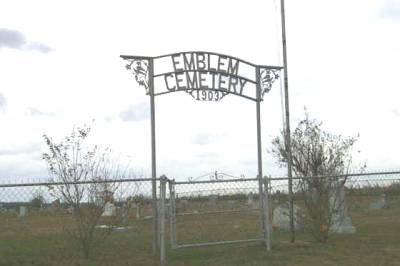 Emblem Cemetery gate, Hopkins County, Texas