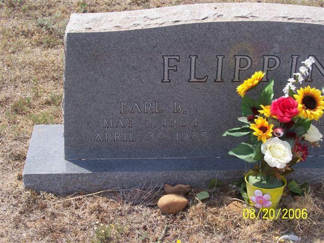 Tombstone on Earl Flippin
