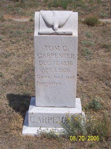 Tombstone of Tom C. Carpenter (1838-1936)