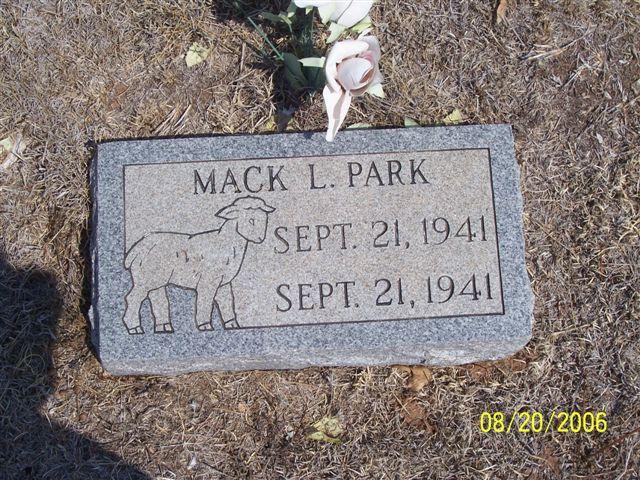 Tombstone of Mack L. Park (1941-1941)