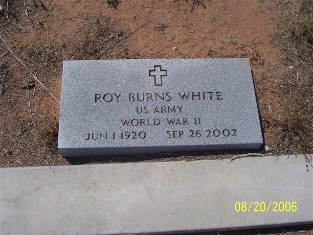 Marker of Roy Burns White (1920-2002)