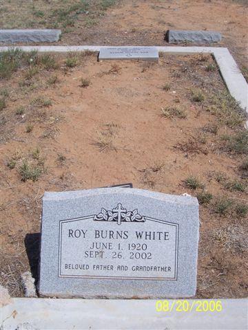 Tombstone of Roy Burns White