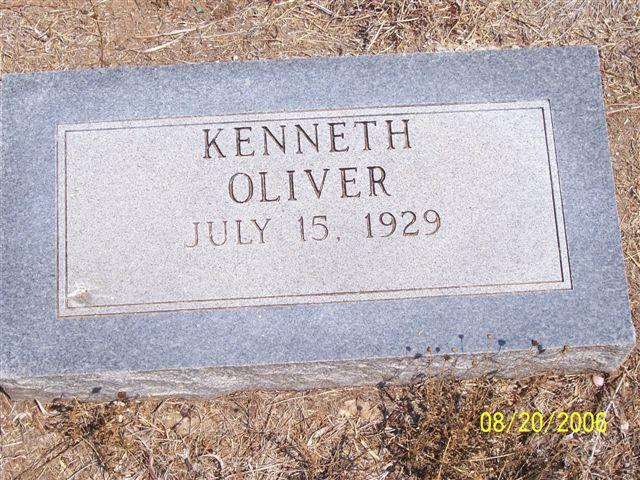 Tombstone of Kenneth Oliver (1929-     )