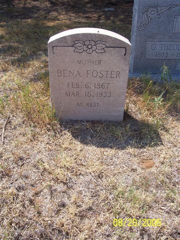 Tombstone of Bena Foster (1867-1933)