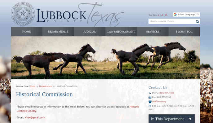 Lubbock County Historical Commission