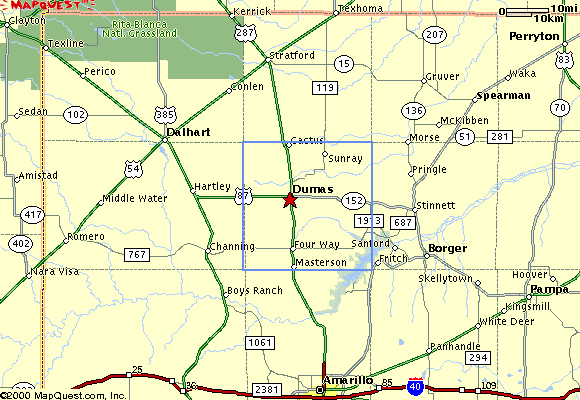 map of Moore County, Texas