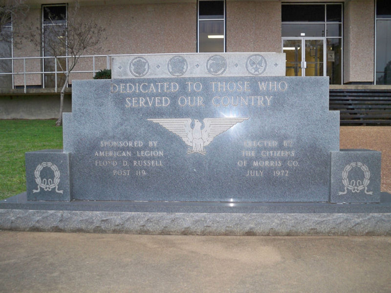 American Legion War Memorial, Morris County Courthouse, Texas