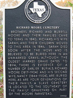 Richard Moore Cemetery, Morris County, Texas