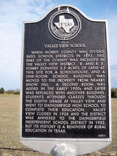 Valley View School, Morris County, Texas