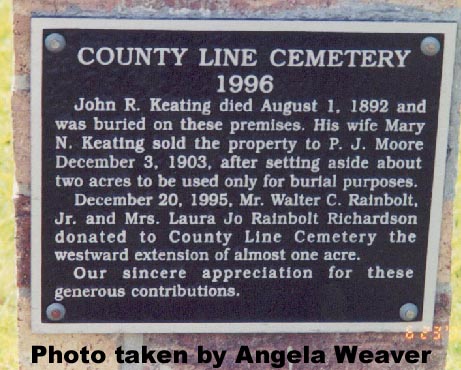 County Line Cemetery Dedication, Panola County, Texas