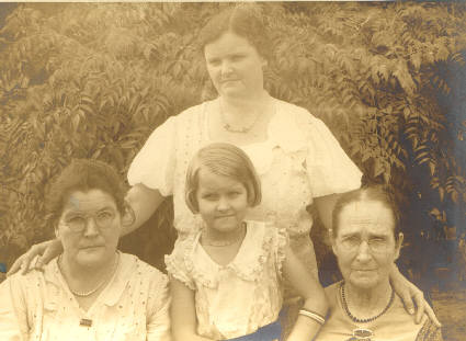 Effie Woods Gentry, Nelwyn Brown, Amanda Sears Woods, Bonnie Gentry Brown, Panola County, Texas