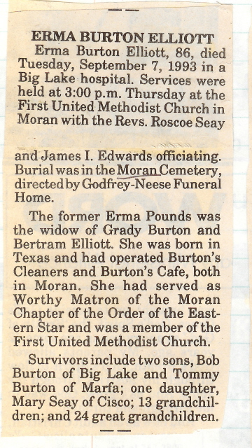 Erma Mae <i>Pounds</i> Burton Elliott