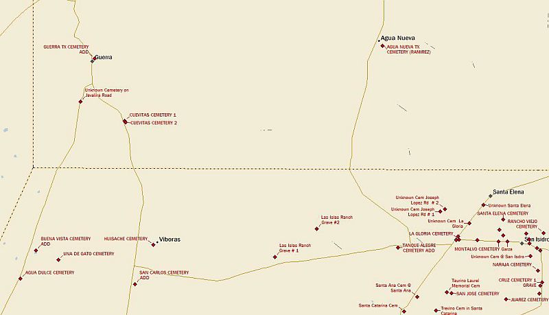 Cemetery map, Starr County, Texas