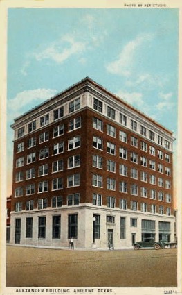Postcard, Alexander Building, Taylor County, TXGenWeb