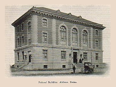 Postcard, Abilene Federal Building Ca 1900, Taylor County, TXGenWeb