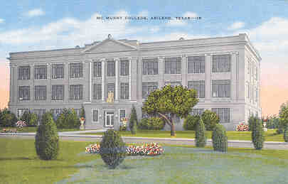 Postcard, McMurry College, Taylor County, TXGenWeb