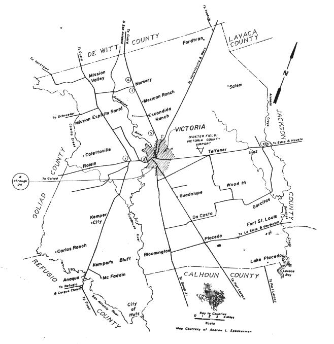 Victoria County, TX, Map